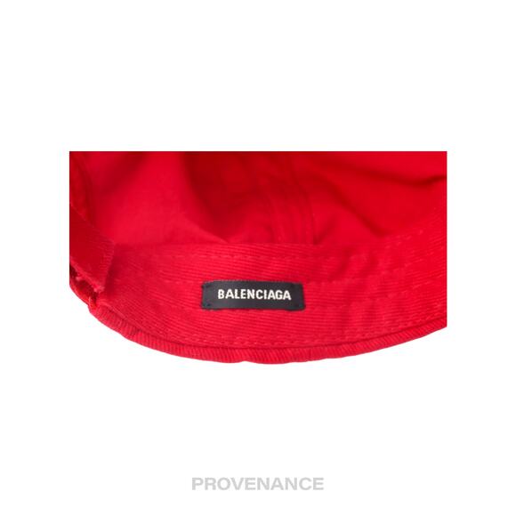 🔴 Balenciaga Embroidered Logo Cap - Red - Picture 10 of 10